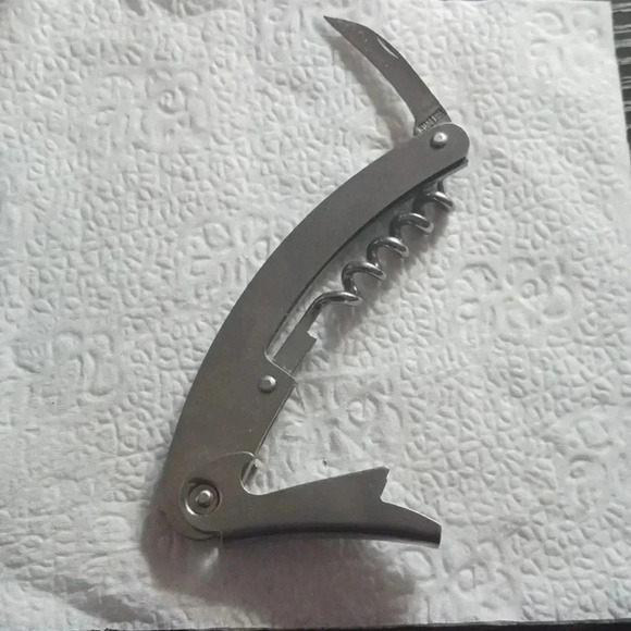 Multi wine and bottle opener..stainless steel..never used..hypoallergenic..we bu - Picture 1 of 2